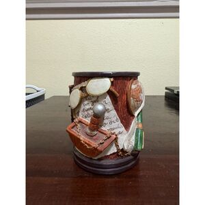 Russ Berrie and Co. Desk Pencil Pen Cup Holder Cigar Man Cave Theme